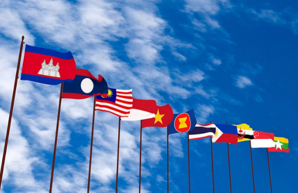 Quốc kỳ các nước thuộc khối ASEAN.